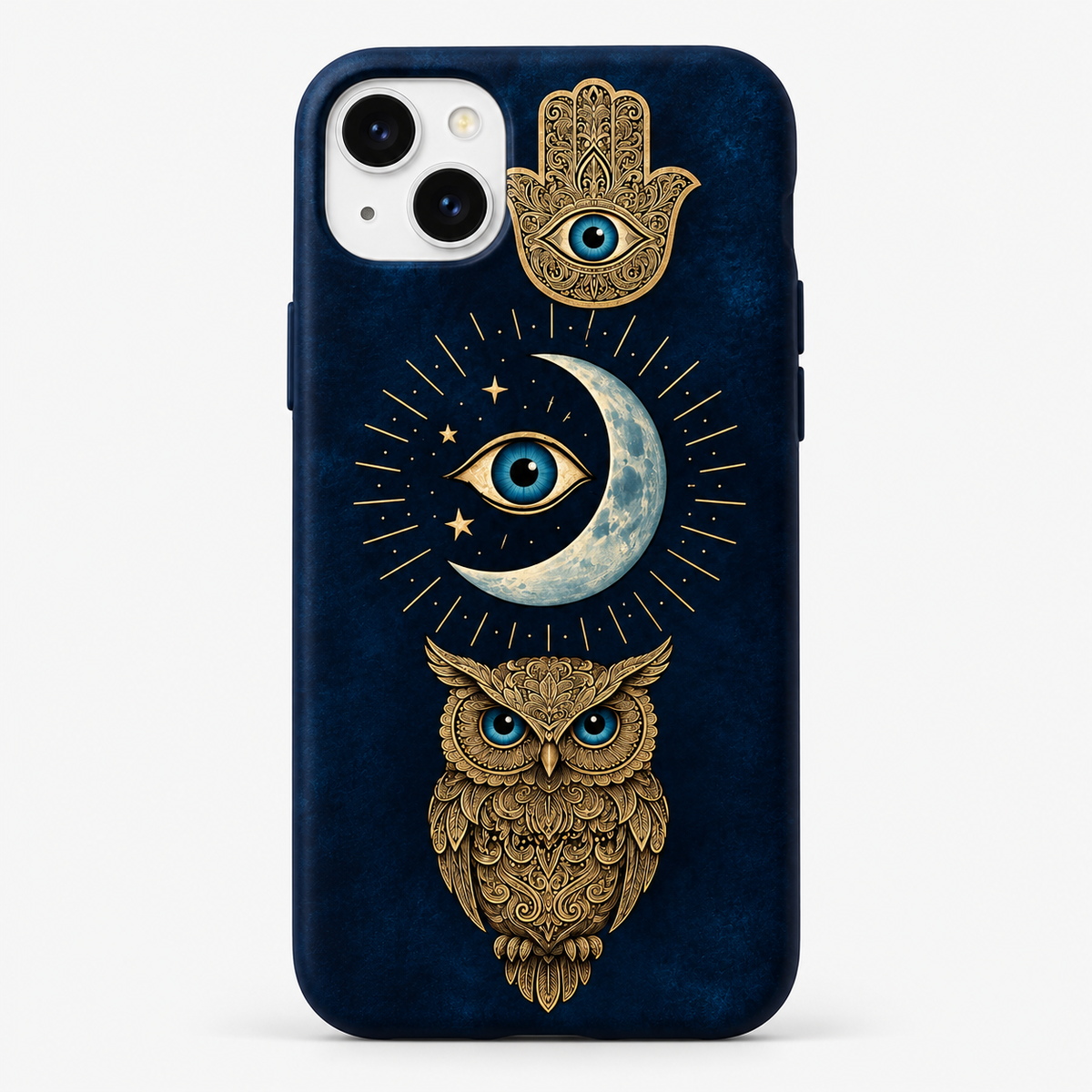 Kaeviq® Mistik Gece – Ay ve Baykuş Tasarım Telefon Kılıfı