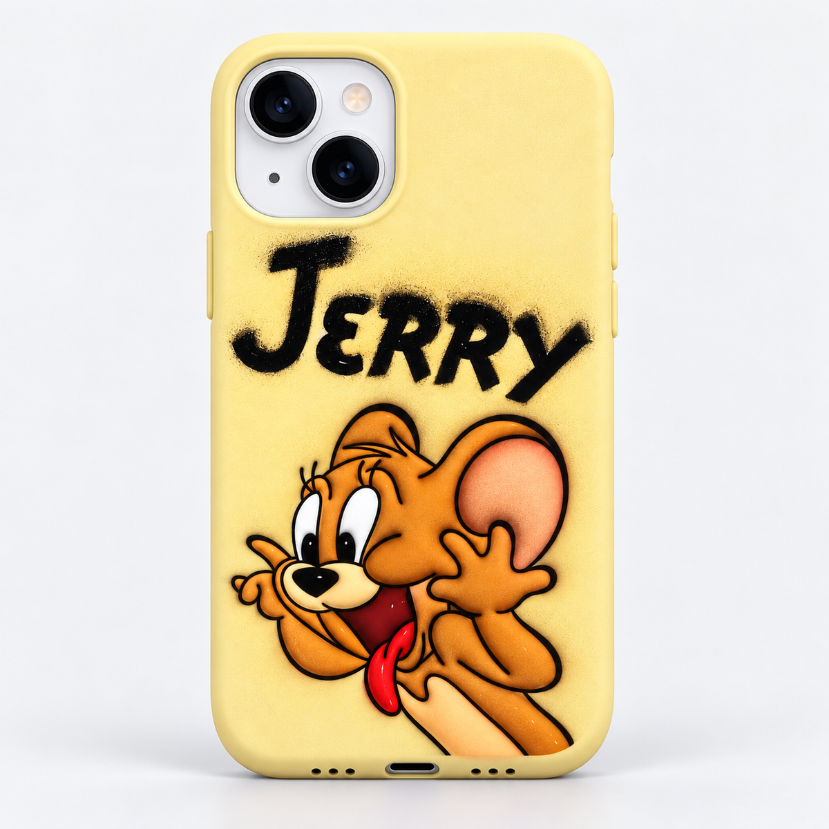 KAEVIQ Sarı Jerry Tasarım Telefon Kılıfı – düz arka