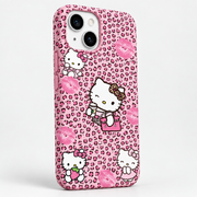 Kaeviq®Pembe Leopar Hello Kitty  Tasarım Telefon Kılıfı