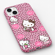 Kaeviq®Pembe Leopar Hello Kitty  Tasarım Telefon Kılıfı