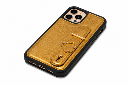 Kaeviq El Geçmeli Gold Kalp