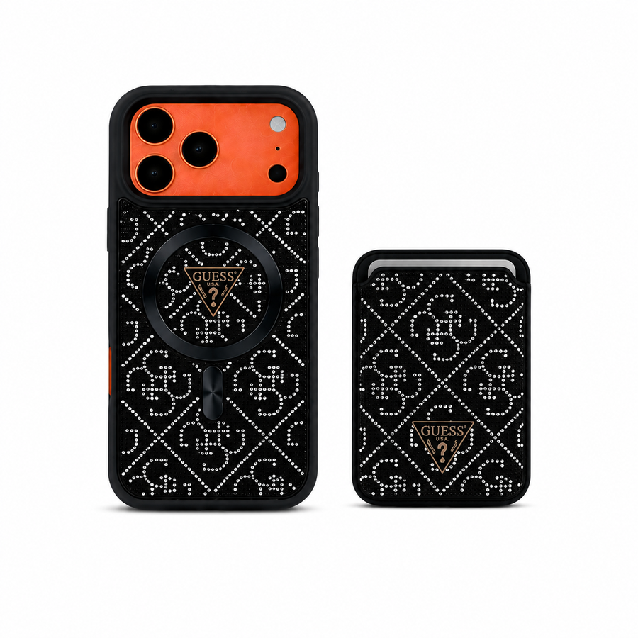 Kaeviq® Guess Magsafe Cüzdanlı Kılıf Siyah