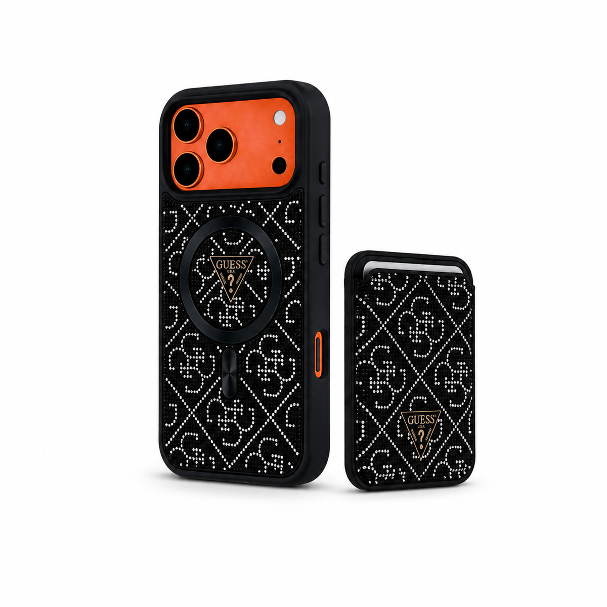Kaeviq® Guess Magsafe Cüzdanlı Kılıf Siyah