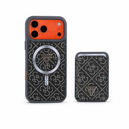Kaeviq Guess Magsafe Cüzdanlı Kılıf Gri