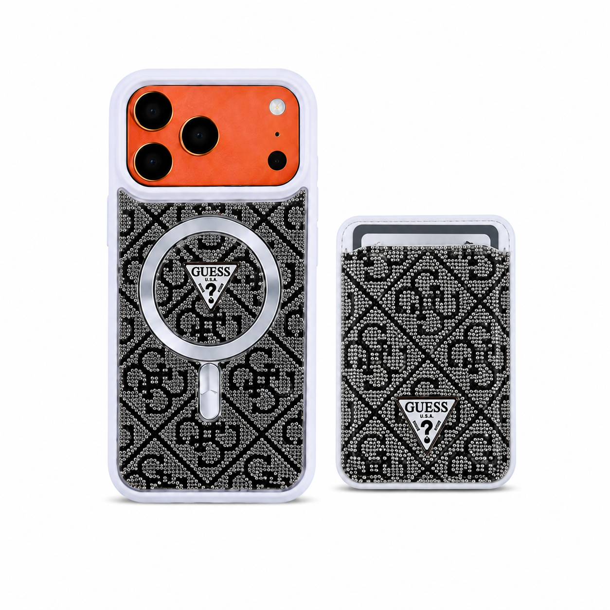 Kaeviq Guess Magsafe Cüzdanlı Kılıf Beyaz