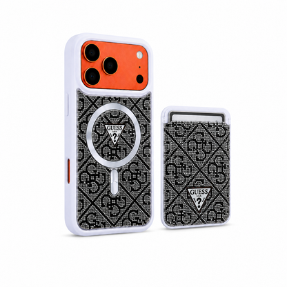 Kaeviq Guess Magsafe Cüzdanlı Kılıf Beyaz