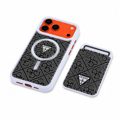Kaeviq Guess Magsafe Cüzdanlı Kılıf Beyaz