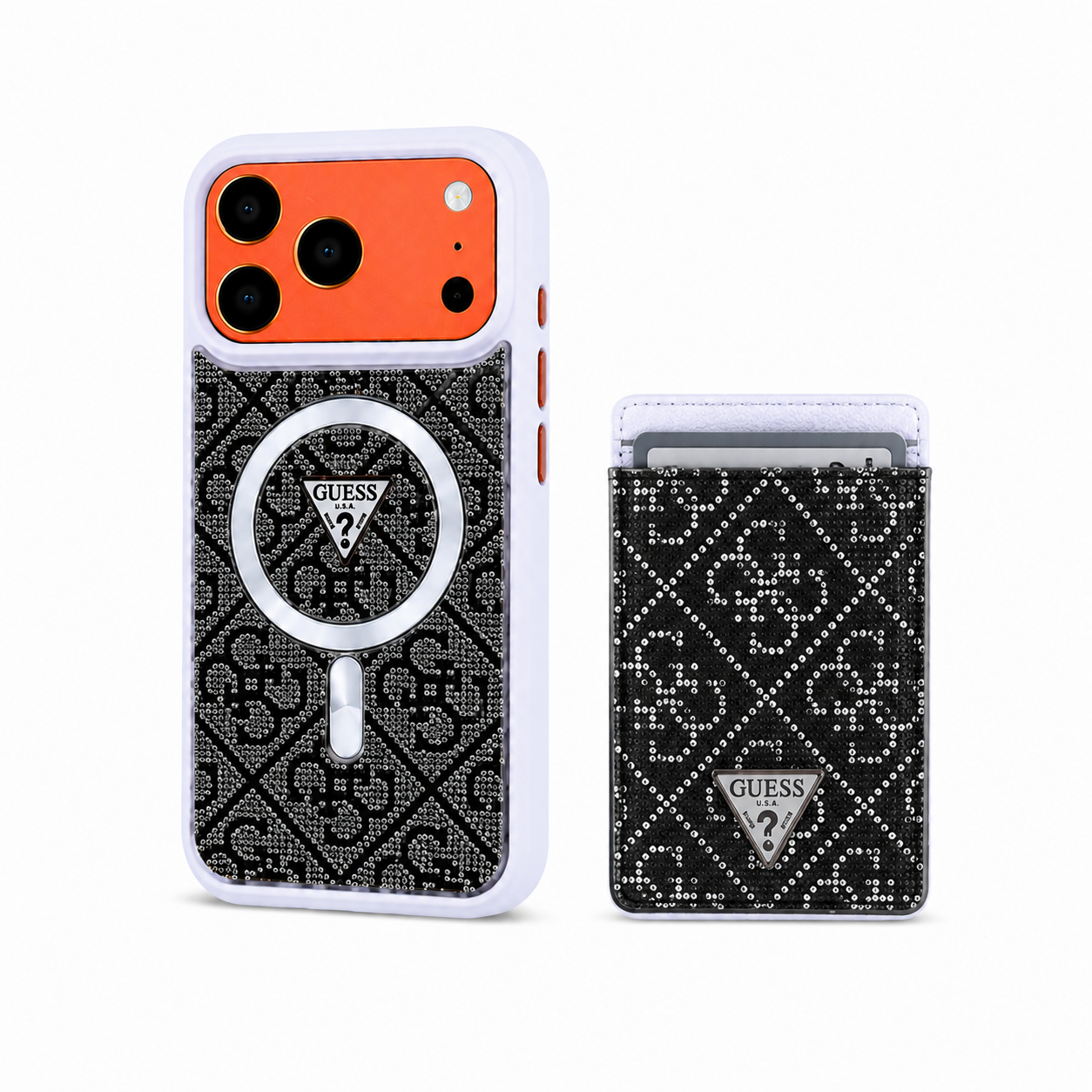 Kaeviq Guess Magsafe Cüzdanlı Kılıf Beyaz