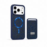 Kaeviq® Taşlı Swarowski Magsafe Cüzdanlı Lacivert