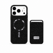 Kaeviq® Taşlı Swarowski Magsafe Cüzdanlı Siyah