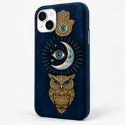 Kaeviq® Mistik Gece – Ay ve Baykuş  Tasarım Telefon Kılıfı