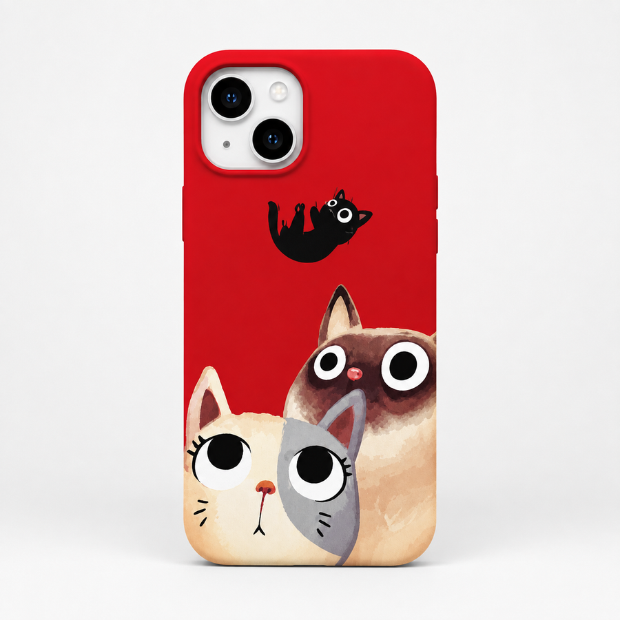 Kaeviq®Peekaboo Cats Tasarım Telefon Kılıfı