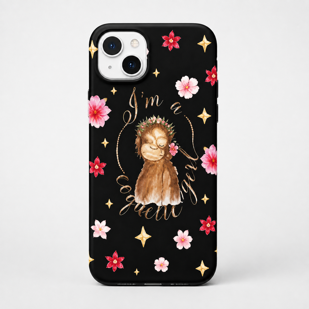 Kaeviq®Floral Sloth Problems Tasarım Telefon Kılıfı