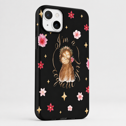 Kaeviq®Floral Sloth Problems Tasarım Telefon Kılıfı