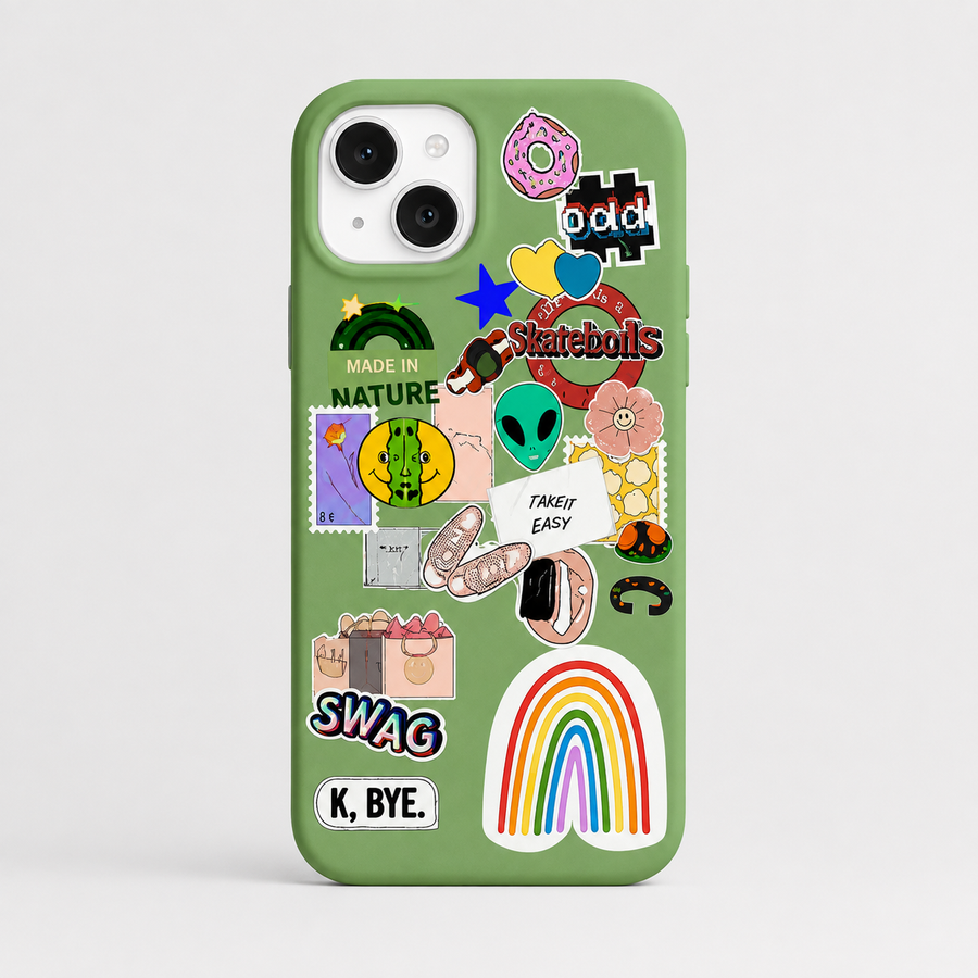 Kaeviq®Take It Easy Sticker Tasarım Telefon Kılıfı