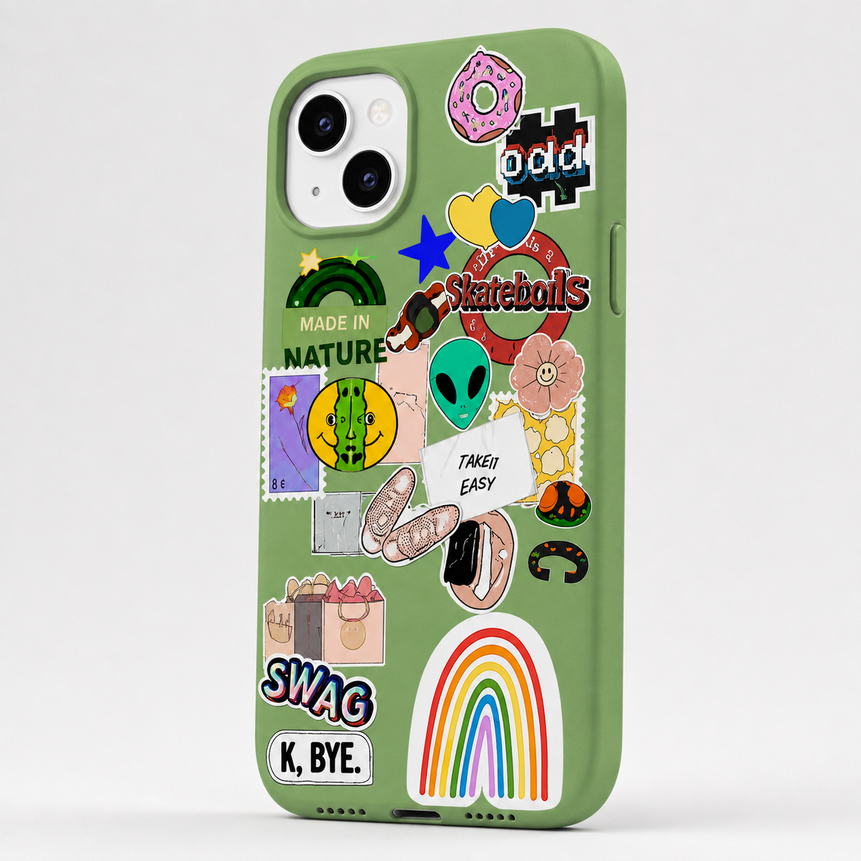 Kaeviq®Take It Easy Sticker Tasarım Telefon Kılıfı