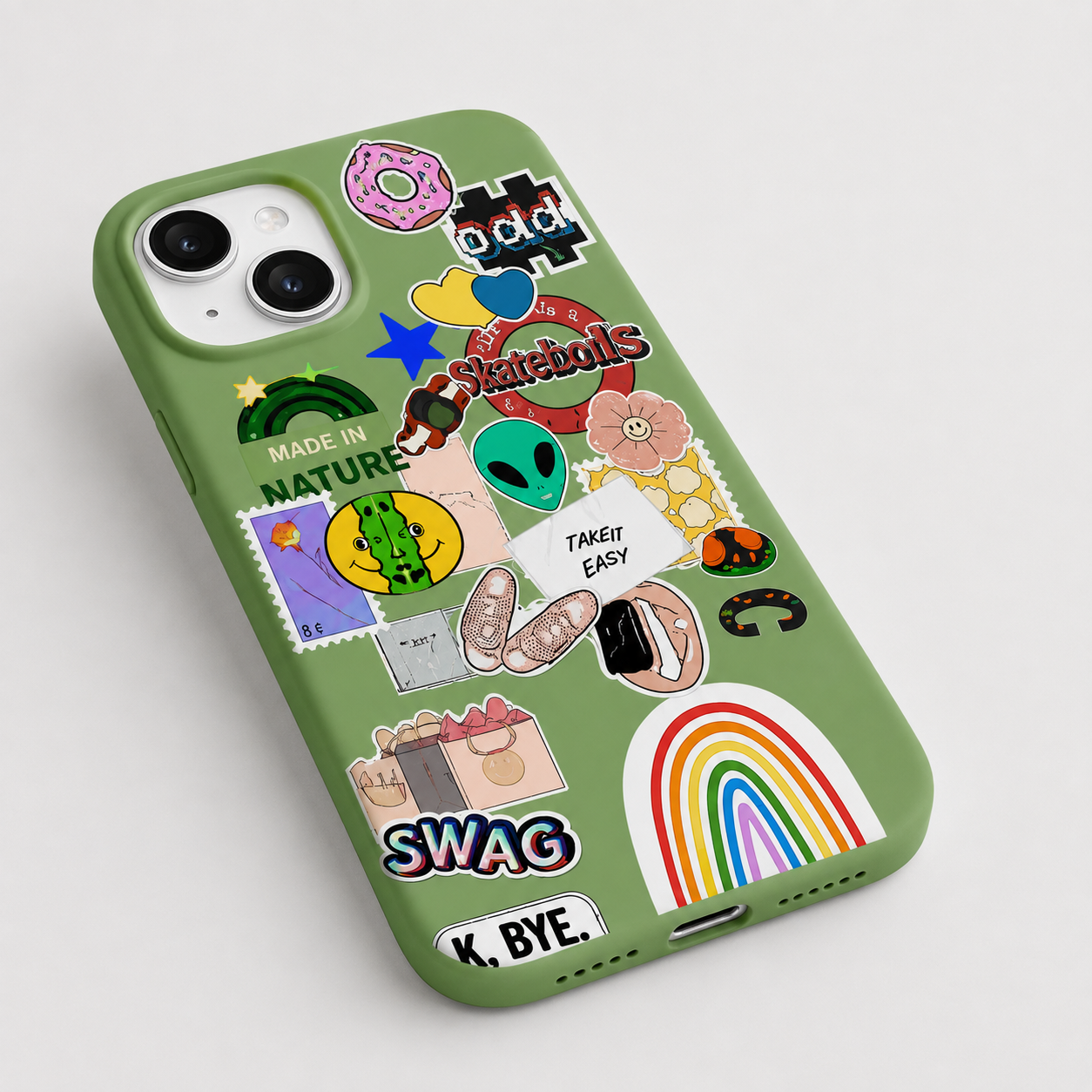 Kaeviq®Take It Easy Sticker Tasarım Telefon Kılıfı
