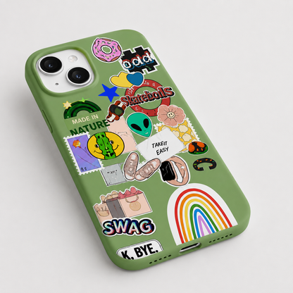 Kaeviq®Take It Easy Sticker Tasarım Telefon Kılıfı