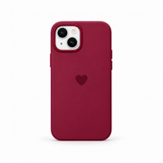Kaeviq®Bordo Kalp Logo Tasarım Telefon Kılıf