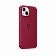 Kaeviq®Bordo Kalp Logo Tasarım Telefon Kılıf