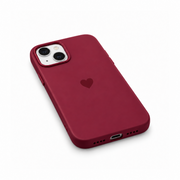 Kaeviq®Bordo Kalp Logo Tasarım Telefon Kılıf