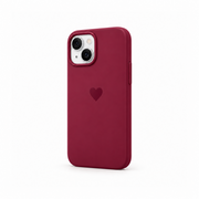 Kaeviq®Bordo Kalp Logo Tasarım Telefon Kılıf